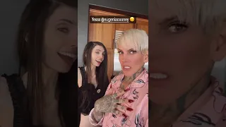 Eugenia Cooney With Jeffree Star Before Their Makeup Streams Yesterday (10-26-23) #shorts