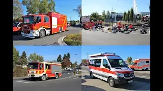 [Explosion auf Industriegelände] Großübung mit Feuerwehr und Rettungsdienst in Rödermark