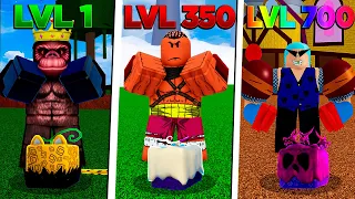 UPEI DO 1 AO 700 MAS A CADA BOSS GIRO FRUTA MITICA ALEÁTORIA NO BLOX FRUITS! - ROBLOX