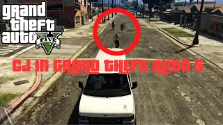 I FOUND CJ IN GTA5 IN MISSION HOOD SAFARI- EASTER EGG