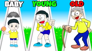 Noob Vs Pro In Run of Life 😱😂|| Funny Game || Shinchan and Nobita