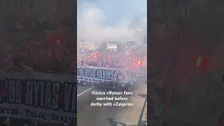 Rytas fans marched before derby with Zalgiris
