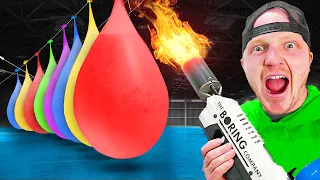 How Many Giant Water Balloons Stops a Flamethrower?