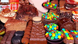 ASMR MAGNUM CHOCOLATE ICE CREAM CAKE NUTELLA M&M'S LOTUS DESSERT MUKBANG 먹방 チョコレート 咀嚼音 EATING SOUNDS