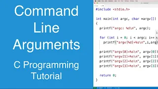 Command Line Arguments | C Programming Tutorial