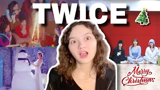 REACTING to TWICE Christmas songs (ft. TW-LOG with secret friend)