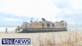 SC: Naval hovercraft visits Grand Strand shore in North Myrtle Beach