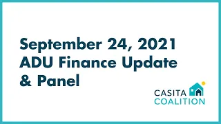 ADU Best Practices Webinar Series: ADU Finance Panel