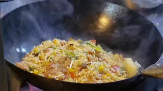 Chinese Street Food-night market Best Fried Rice, Fried Noodles