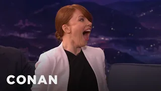 Bryce Dallas Howard Demos Her "Jurassic World" Scream | CONAN on TBS