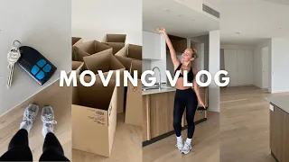 MOVING VLOG | empty apartment tour, moving day, unpacking & organising the new apartment etc!