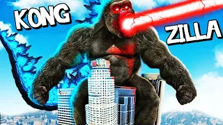 GODZILLA And KING KONG Become EVIL MORPH In GTA 5 (Kong Zilla)