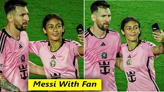 This young fan got a rare POV footage of meeting Messi inside the pitch at Inter Miami match