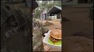 Sgt. Melton samples Indonesian food