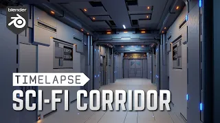 Sci-Fi Corridor - 3D Modeling Timelapse