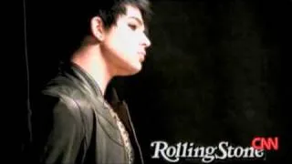 Adam Lambert posing for Rolling Stone shoot