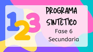 Programa sintético fase 6 primero, segundo y tercero secundaria