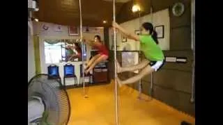 video clip 79 beginner foot mount to pole pose legs extended(Wellness In Life, Makati City)