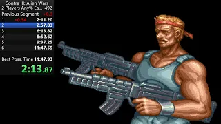 Contra 3 World Record | 2 Players Any% Easy (11:56) German