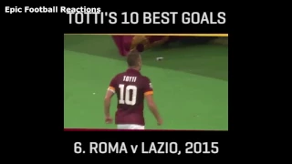 Francesco Totti Top 10 Goals - Remembering The Legend - 2017