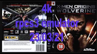 X-Men Origins: Wolverine test run gameplay ps3 4k rpcs3 emulator 23/03/21