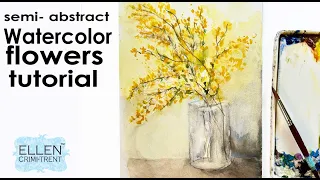 Paint semi- abstract watercolor flowers with confidence !