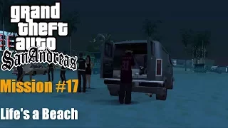 GTA San Andreas - Walkthrough - Mission #17 - Life's a Beach -  GamePlay (HD)