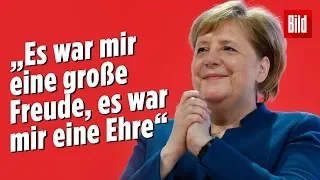 Sie kämpfte mit den Tränen: Angela Merkels letzte Worte als CDU-Chefin