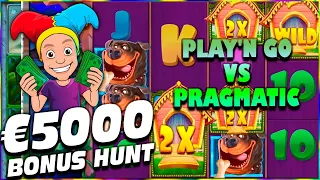 BIG WIN on DOG HOUSE! €5000 BONUS HUNT RESULTS, 24 Slot Bonuses