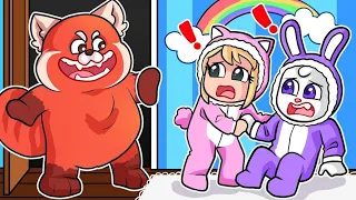 ¡MEI LEE DE TURNING RED NOS ESPIA EN LA NOCHE! 😭🐻 ESCAPA DE TURNING RED EN MINECRAFT