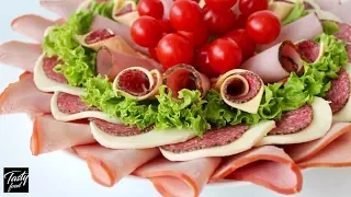 Красивая МЯСНАЯ НАРЕЗКА на Праздничный Стол! Оформление и Подача на Стол!