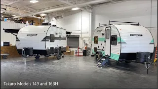 Takaro Travel Trailer Models 149 and 16BH at BISH'S RV of the QUAD CITIES