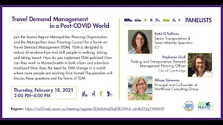 Travel Demand Management in a Post COVID World