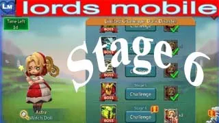 Lords Mobile :- Limited Challenge Dark Disaster 23 December 2023 WitchDoll Limited Challenge Stage 6