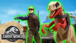 Dino Trackers Rescue Civilians from Hungry Dinos 🦖 | Jurassic World | Mattel Action!