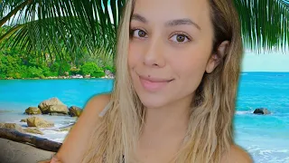 ASMR Relaxing by the Sea 🌊 (Personal attention, Face touching, Inaudible whispers, Lotion Sounds)