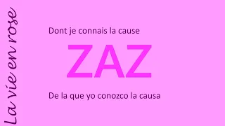 LA VIE EN ROSE - ZAZ - Traducida al español