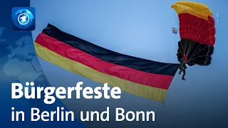 75 Jahre Grundgesetz: Bürgerfeste in Berlin und Bonn