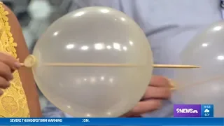How to Push a Skewer Through a Balloon - Cool Science Demo