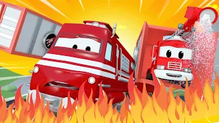 Tren para niños - Franck el Camión de bomberos 3 | Troy el tren en Auto City