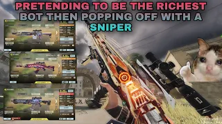 PRETENDING TO BE THE RICHEST BOT IN CODM THEN POPPING OFF WITH A SNIPER...(I MADE THEM CRY)