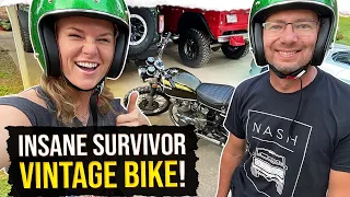 We already broke it! Vintage Honda CB450 motorcycle!