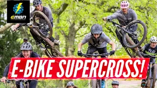 The Worlds First Electric Mountain Bike Supercross Race! | EMBN Test Race