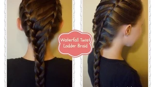 Waterfall Twist Ladder Braid Hairstyle, School Hairstyles