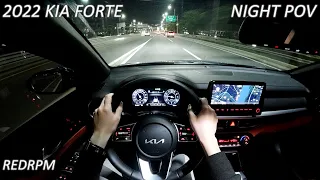 2022 기아 K3 페이스리프트 POV 야간 주행, Kia Forte POV Night Drive