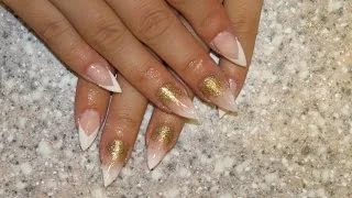 French Ombre Gold Nails (Bridal/Prom Nails!)