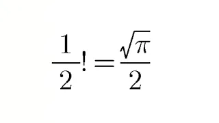 What is the factorial of 1/2