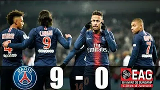 Paris Saint - Germain  vs EA Guingamp  (9-0) 2018-2019 - HD