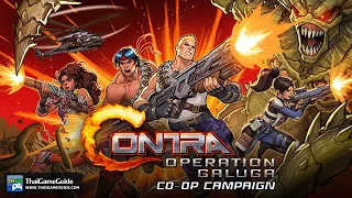 Contra: Operation Galuga (Demo) : Multiplayer Local Shared Screen Co-op Campaign ~ Full Gameplay
