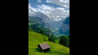 Швейцария /Красивейшая деревня Лаутербруннен /Switzerland /village Lauterbrunnen